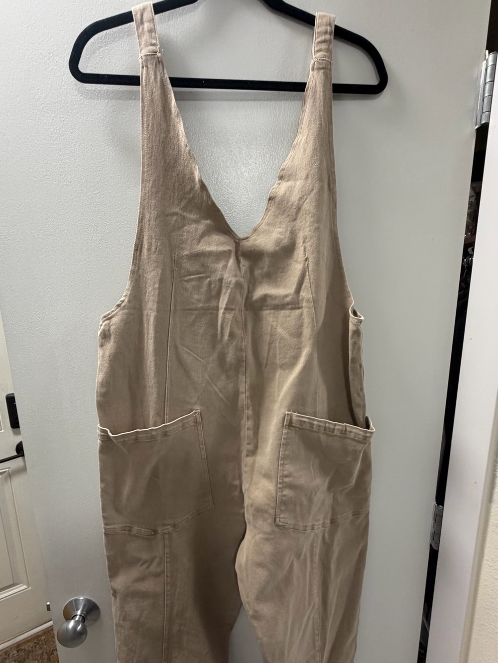Zenana Khaki Jumpsuit w/Adjustable Straps